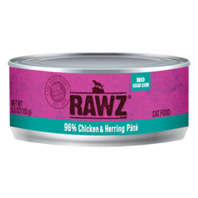 RAWZ 96% Chicken & Herring Pate Wet Cat Food - 5.5 oz Can