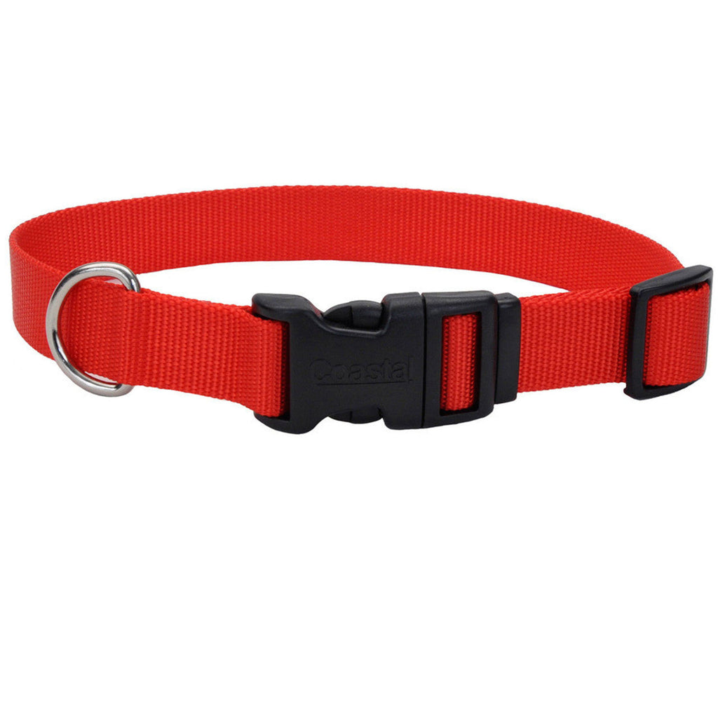 Coastal Pet Tuff Buckle Nylon Dog Collar - Red, 3/4 in x 14-20 in, Medium