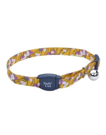 Coastal Safe Cat Collar - Magnetic Breakaway, Flower Pattern, 8-12 inch
