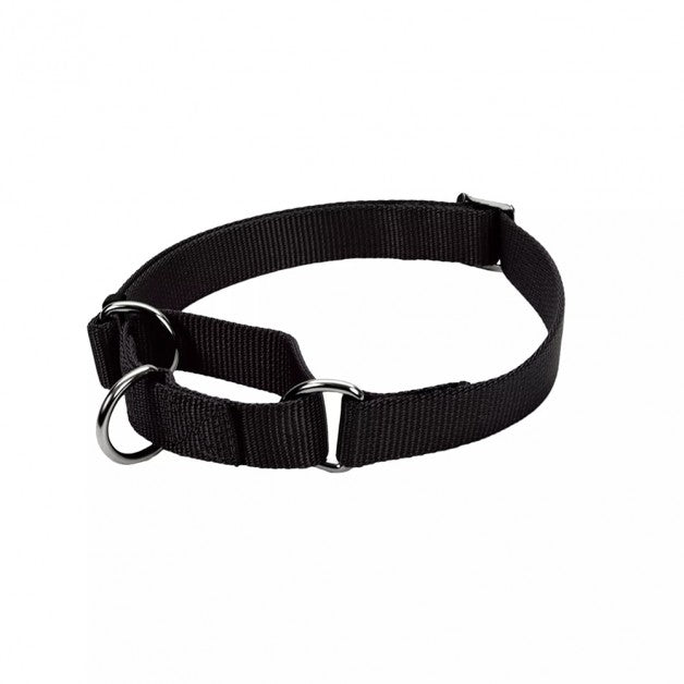 Coastal Pet No Slip Martingale Dog Collar - Black, 3/4 in x 18-22 in - Adjustable with Buckle