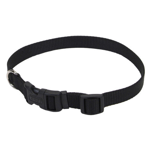 Coastal Pet Tuff Buckle Nylon Dog Collar, Black, Large, Adjustable 1" x 18-26"
