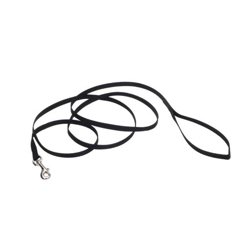 Coastal Single-Ply Nylon Dog Leash - Black, 3/8 in x 4 ft