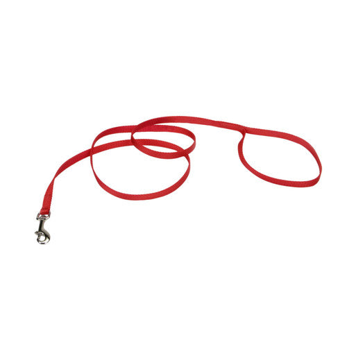 Coastal Single-Ply Nylon Dog Leash, Red, 3/8 in x 4 ft