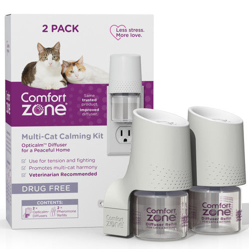 Comfort Zone Multi-Cat Calming Diffuser Kit - 2 Diffusers & 2 Refills