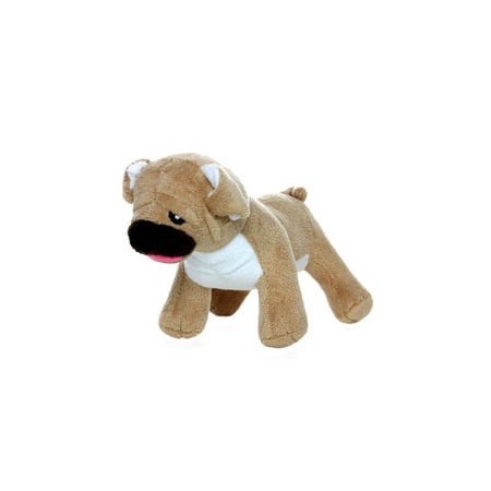 Mighty Jr Farm Pug Dog Toy - Durable Plush Squeaker Toy for Dogs
