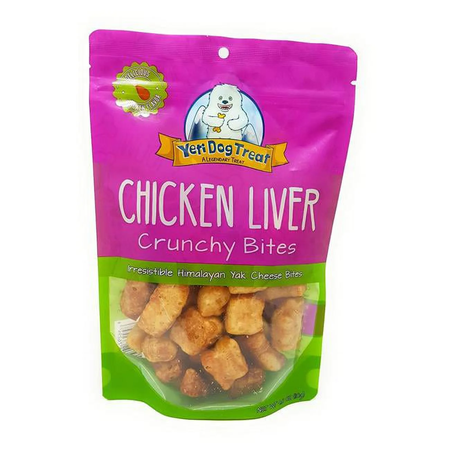 Yeti Chicken Liver Crunchy Bites Yak Cheese Dog Treats  4 Oz