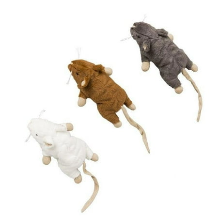 Ethical Pet Spot Big Mouse Bertha Cat Toy - 7 inch Plush with Catnip - Assorted Colors