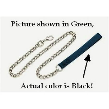 Coastal Titan Chain Dog Leash - Black, 4mm x 4ft - with Nylon Handle