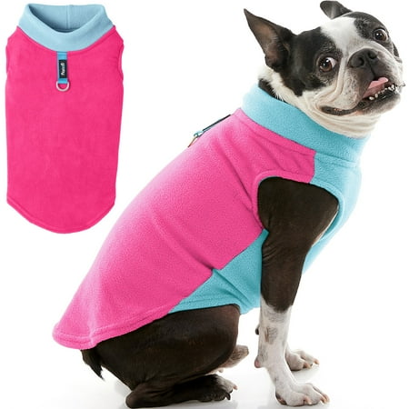 Gooby Half Stretch Fleece Vest Dog Sweater Pink X-Small