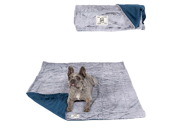 Dog Gone Smart Chill Kuzzi FIR Blanket - Slate Blue - 30x40 Ultra-Soft Pet Blanket