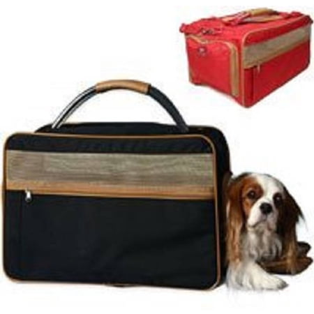 Classic Nylon Carrier, Black/Tan, Small, 16" x 9" x 9