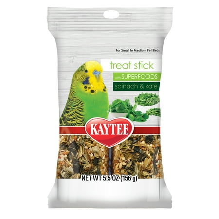 Kaytee Avian Superfood Treat Stick - Spinach & Kale - Bird Treat - 5.5 oz
