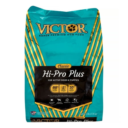 Victor Hi-Pro Plus Dry Dog Food - 5 lb Bag - Classic Formula for Active Dogs & Puppies