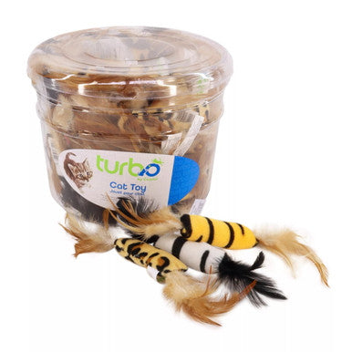 Turbo Feather Cat Toy Assorted - 8" Coastal Pet