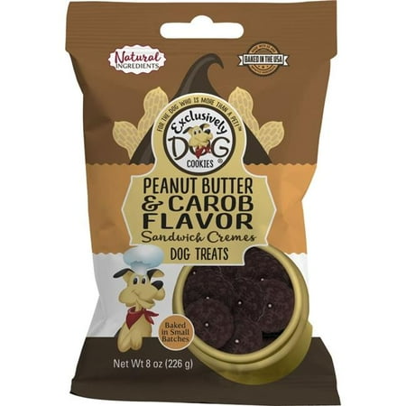 Exclusively Pet Peanut Butter & Carob Sandwich Cremes Dog Treats - 8 oz