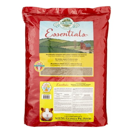 Oxbow Essentials Adult Guinea Pig Food, 25 lb Bag - All Natural Pellets