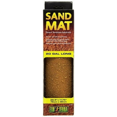 Exo Terra Sand Mat - 20 Gallon Long Desert Terrarium Substrate - 29.5" x 11.75" Reptile Habitat Liner
