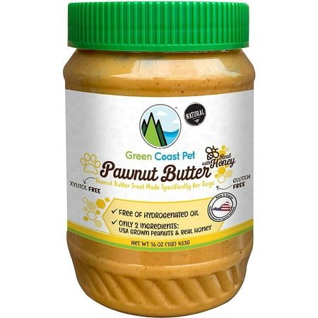 Green Coast Pet Pawnut Butter with Honey Dog Treat - 16 oz - Xylitol Free