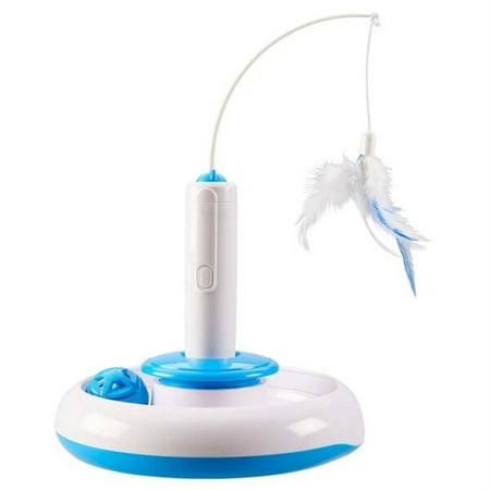 Spot Spin Around Cat Track 2-in-1 Electronic Cat Toy - Interactive Wand & Ball Track
