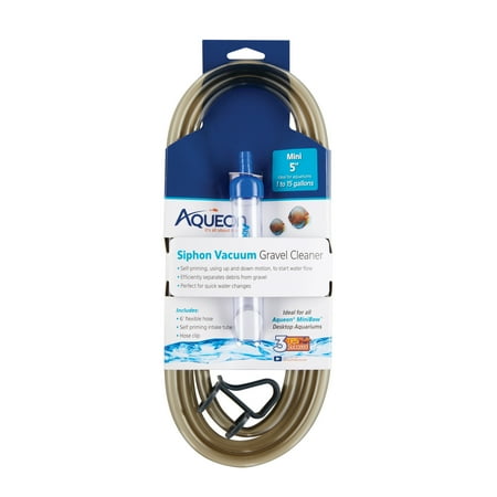 Aqueon Siphon Vacuum Gravel Cleaner - Mini 5 Inch Aquarium Cleaner