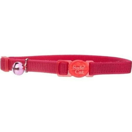 Coastal Safe Cat Adjustable Breakaway Collar, Pink Flamingo, 3/8" x 8-12"