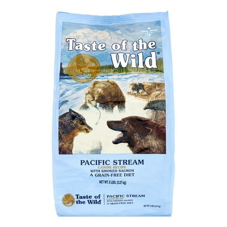 Taste of the Wild Pacific Stream Canine Recipe with Smoked Salmon - Grain-Free Dry Dog Food, 5 lb Bag