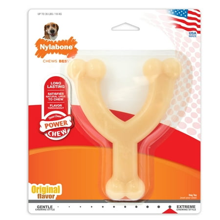 Nylabone DuraChew Wishbone Dog Toy, Original Flavor, Wolf Size, Power Chew for Aggressive Chewers