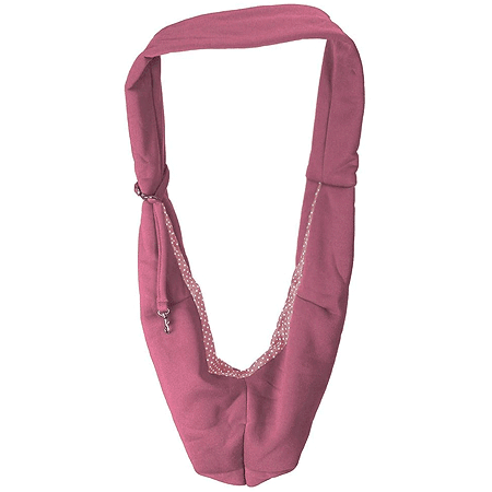 DOGLINE Pet Sling - Pink - Small Dog & Cat Carrier - Hands-Free, Comfortable, and Lightweight (Up to 12 lbs)