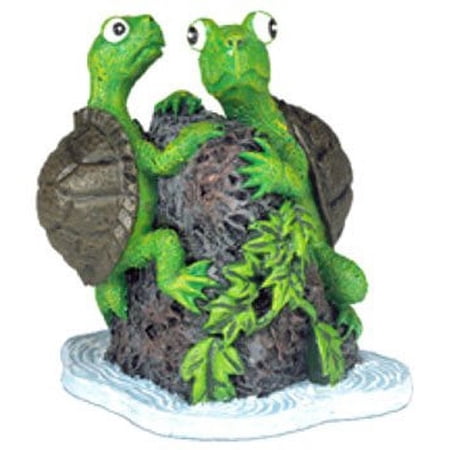 Blue Ribbon Aqua Critter's Turtle Twins Aquarium Ornament, 2x2x2.25"