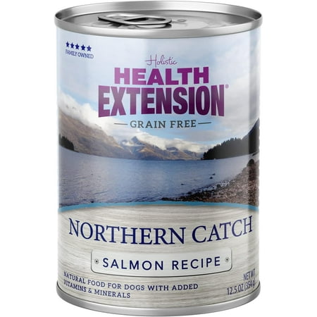 Health Extension Dog Food, 12.5 oz Can (Case of 12) - Grain Free, Salmon, Lamb, Beef, Turkey Recipes
