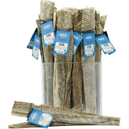 Icelandic+ Cod Skin Strips Dog Treats - Natural Single Ingredient Fish Chews