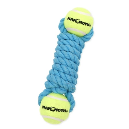 Mammoth Twister Bone Dog Toy with Tennis Balls - Mini, 7.5 Inch