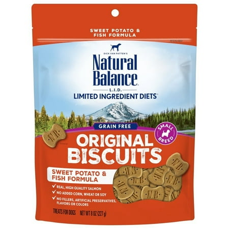 Natural Balance Limited Ingredient Rewards, Small Breed, Salmon, Crunchy Dog Treats, 8 oz