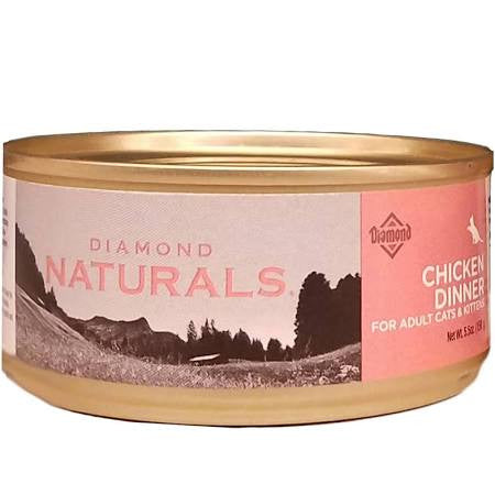 Diamond Naturals Chicken Dinner Adult & Kitten Wet Cat Food, 5.5 oz Can