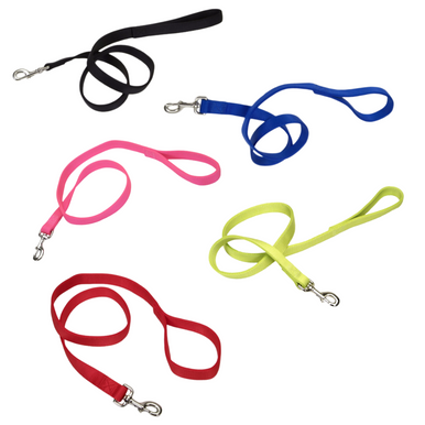 Coastal Pet Products Nylon Double Ply Dog Leash 1 inch x 6 ft (Black, Red, Blue, Neon Pink)