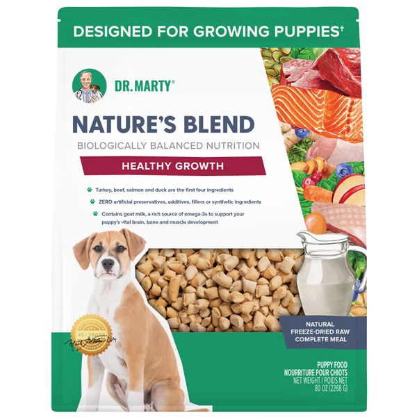 Dr. Marty Nature's Blend Healthy Growth Freeze Dried Puppy Food - 80 oz