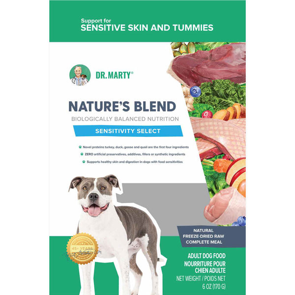 Dr. Marty Nature's Blend Sensitivity Select Freeze Dried Raw Dog Food - 16oz