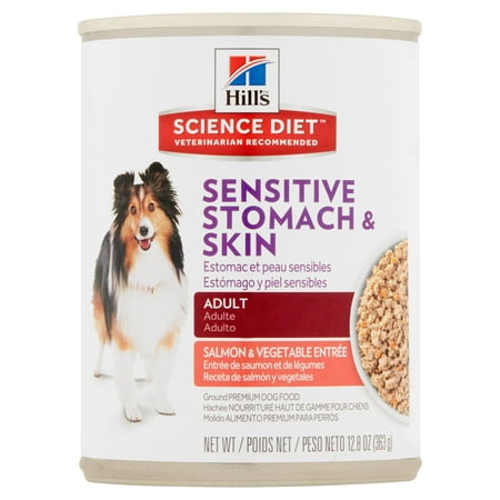 Hill's Science Diet Adult Sensitive Stomach & Skin Salmon & Vegetable Wet Dog Food - 12.8 oz Can