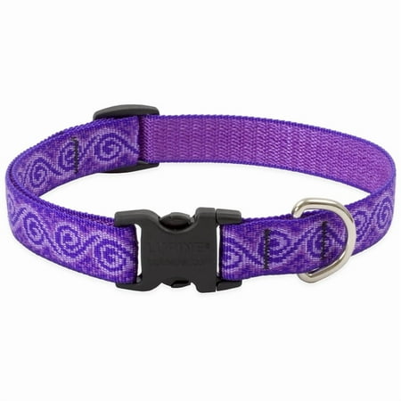LupinePet Originals Jelly Roll Dog Collar 3/4" Wide, Adjustable 9-14" Neck