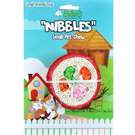 A&E Cage 644166 Nibblers Loofah Deluxe Sushi Roll Toy - S...
