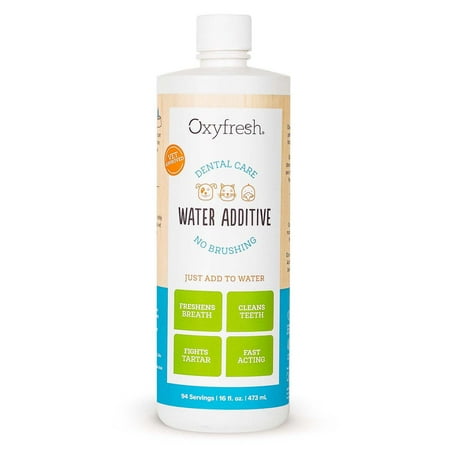 Oxyfresh Premium Pet Dental Water Additive - Eliminates Bad Breath, Fights Tartar & Plaque - 16 oz