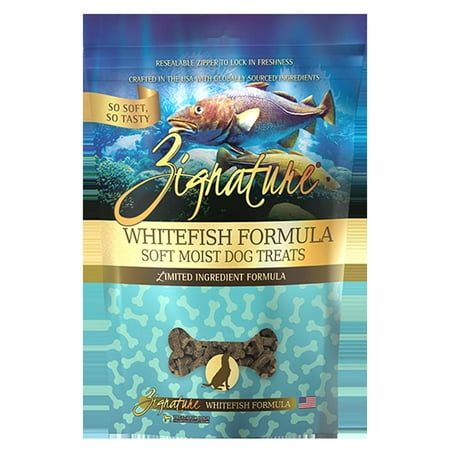 Zignature Whitefish Formula Soft Moist Dog Treats - 4oz Grain-Free