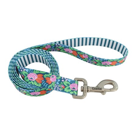 Coastal Pet Sublime Dog Leash 1" x 6' - Flowers/Stripes Design