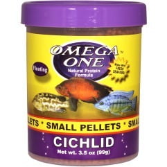 Omega One Medium Cichlid Pellets Floating, 6.5 oz - Super Color Fish Food