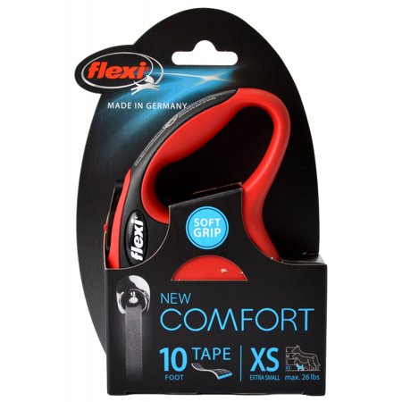 Flexi New Comfort Retractable Tape Leash - Red X-Small - ...