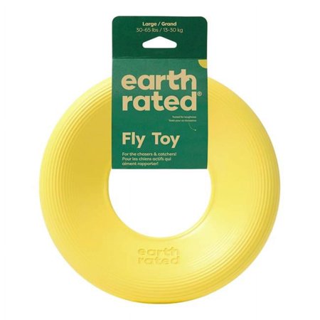 Earth Rated Flying Disc Dog Toy, Large, Yellow, Interactive & Floating Flyer