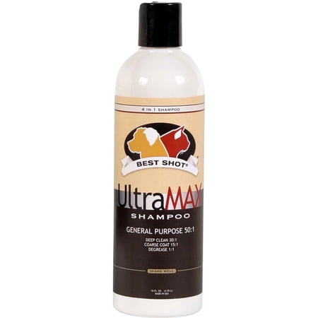 Best Shot UltraMAX Pro 4-in-1 Pet Shampoo, Versatile Dog Shampoo, Sweet Pea Essence, 17 oz