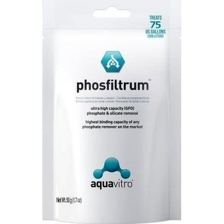 Seachem aquavitro Phosfiltrum - Phosphate & Silicate Remover - 50g GFO Aquarium Filter Media