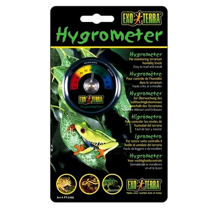 Exo Terra Analog Hygrometer - Terrarium Humidity Monitor PT2466