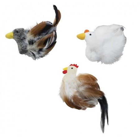 Spot Ethical Pet Birds of a Feather Cat Toy - Assorted Plush Catnip Bird Toys (3-Pack)